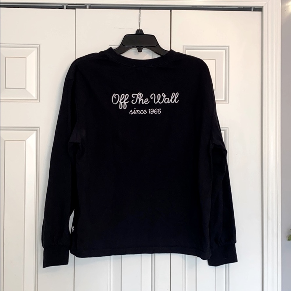 Juniors Large Vans Embroidered Long Sleeve